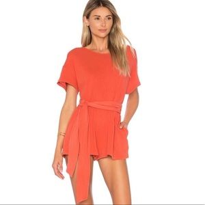 Free People Burnt Orange Wrap Romper Size S